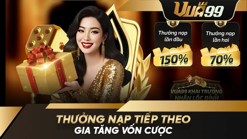 Thưởng nạp tiếp theo gia tăng vốn cược