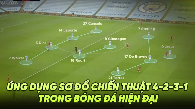 Ứng dụng sơ đồ chiến thuật 4-2-3-1 trong bóng đá hiện đại